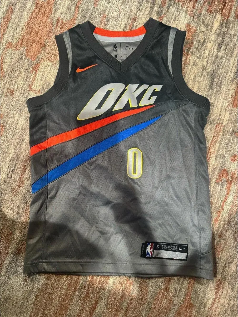 Nike Youth NBA Oklahoma City Thunder Russell Westbrook Swingman Jersey sz Sm
